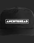 Black cap with 'Anchorhead' logo on a white background